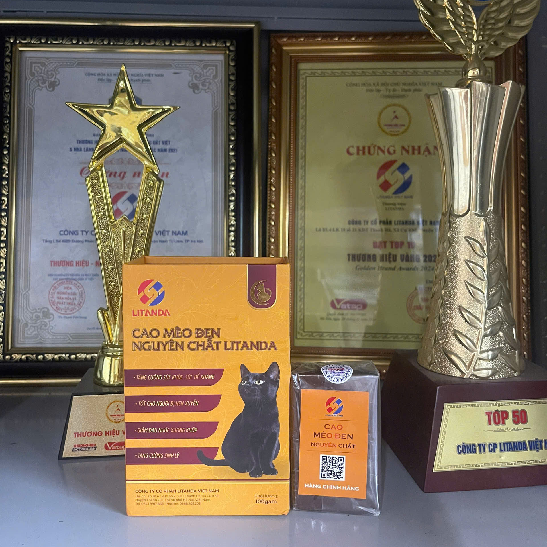 Cao Mèo Đen Nguyên Chất 100%